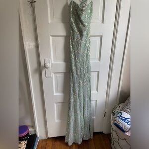 Light green prom dress